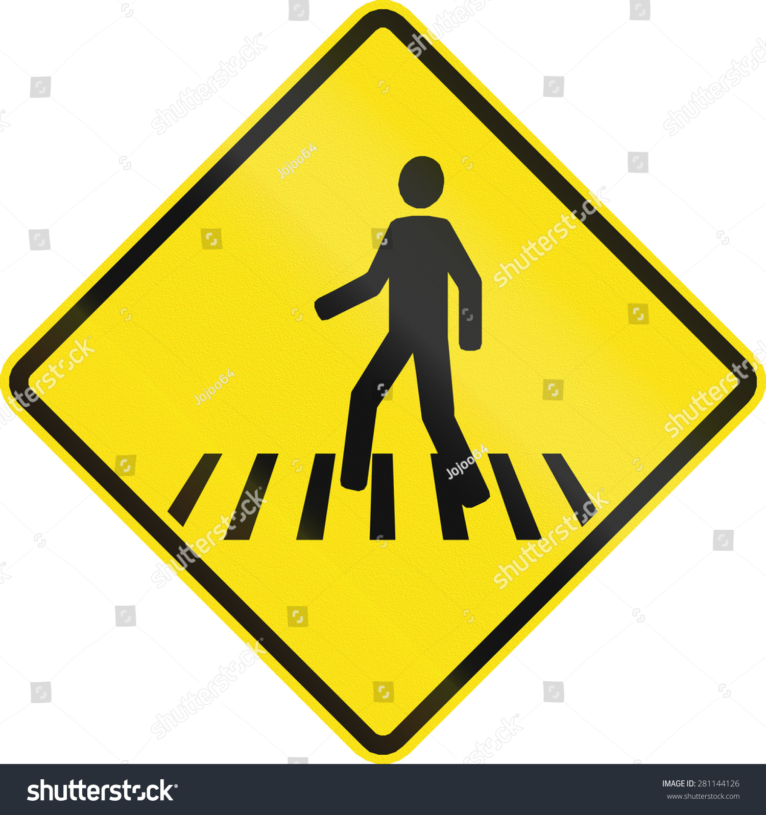 Chilean Road Warning Sign Pedestrian Crossing Stock Illustration ...