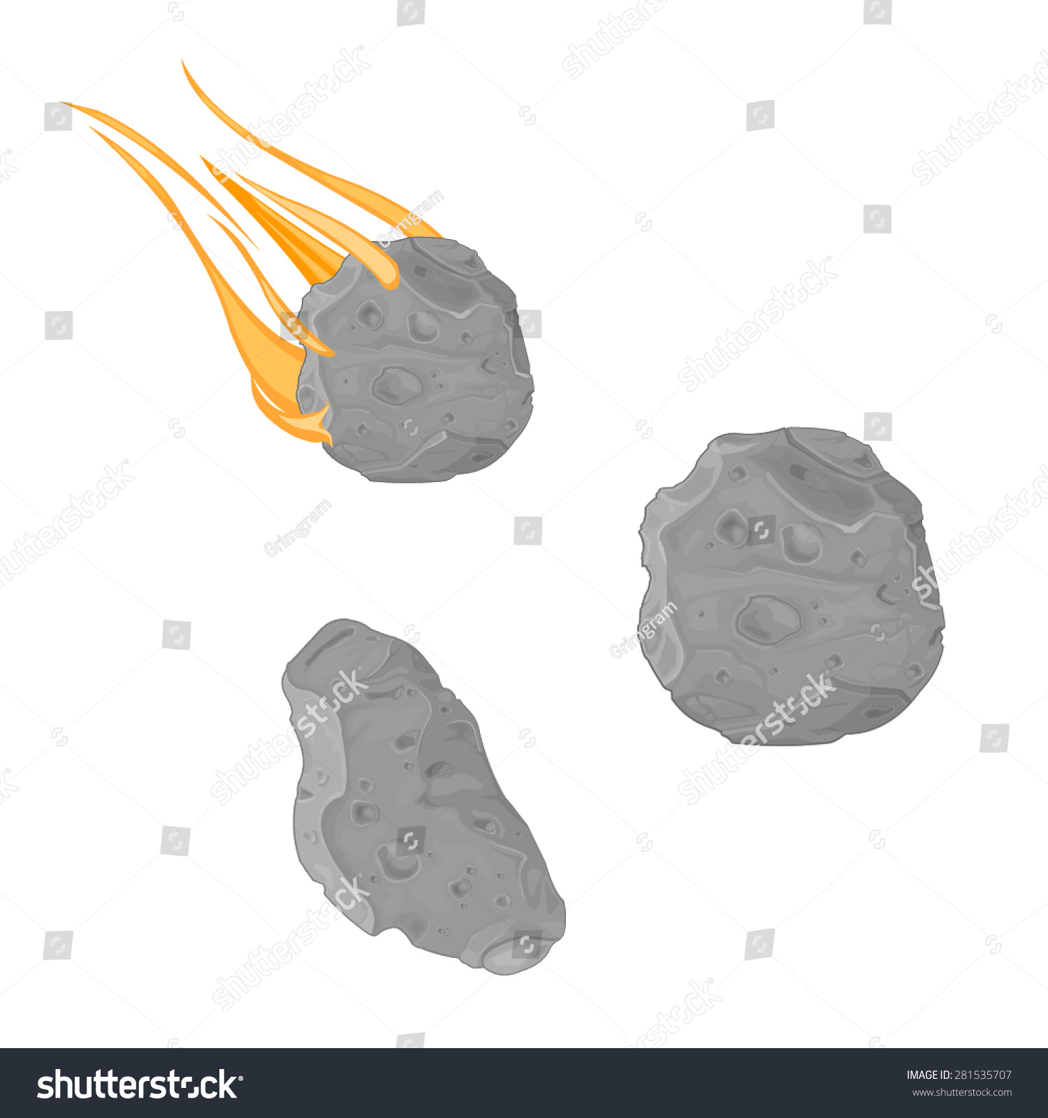 Астероиды Векторная Графика