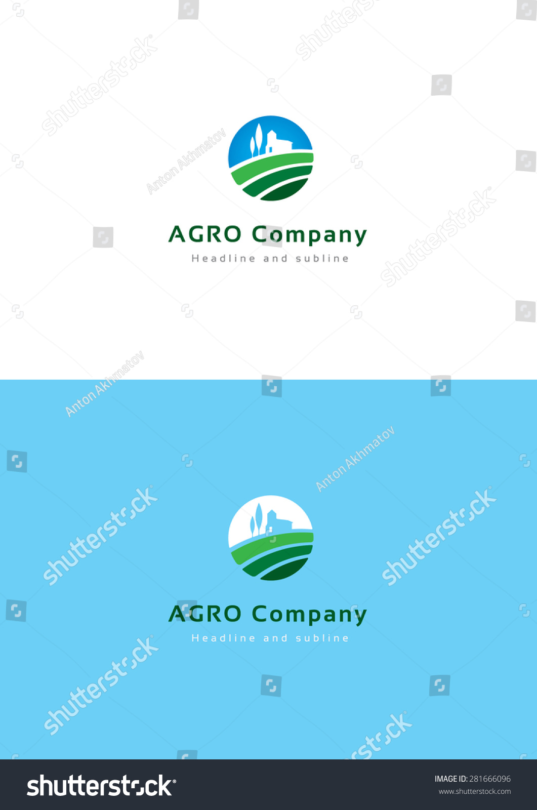 Agro Company Logo Teamplate Stock Vector (royalty Free) 281666096 