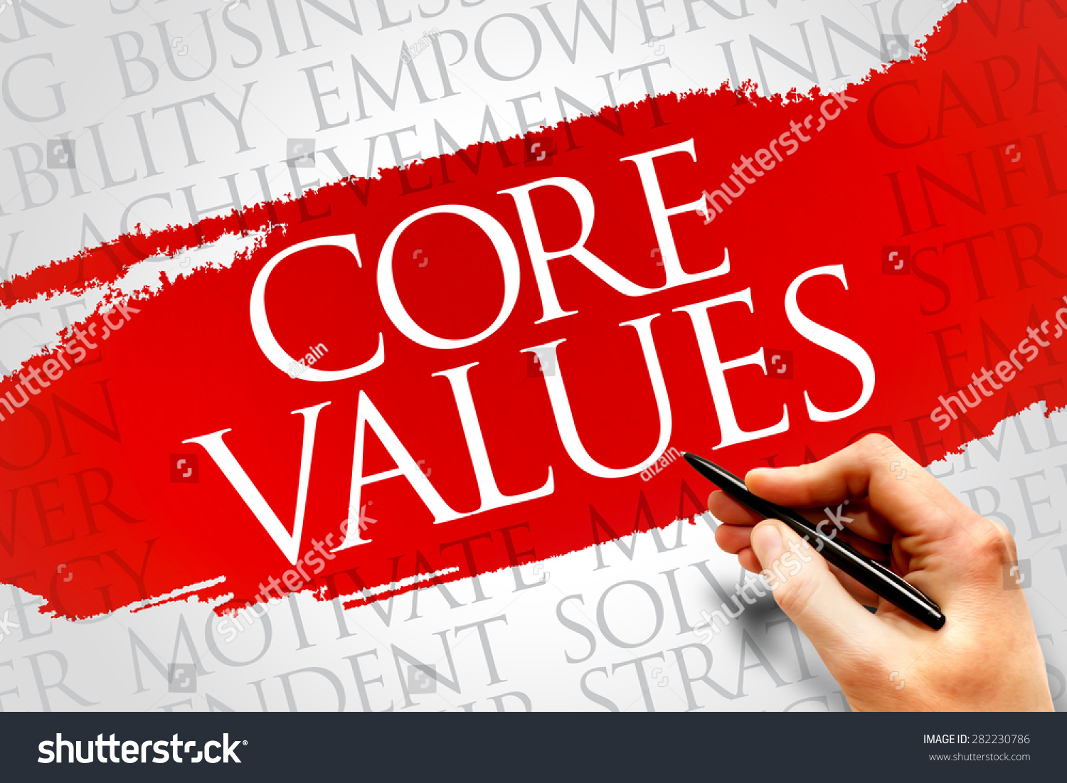 Core Values Word Cloud Business Concept Stock Photo 282230786 ...