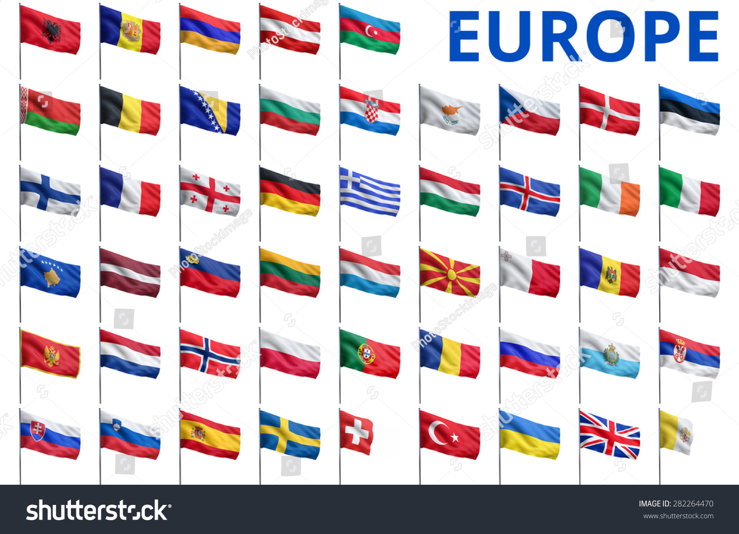 Флаги государств мира Европа