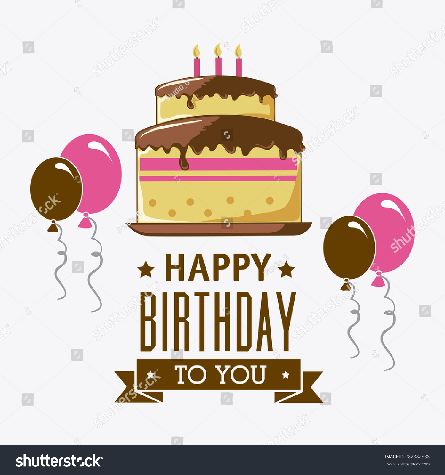 Happy Birthday Colorful Card Design Vector Stock Vector Royalty Free 282382586 Shutterstock 5475