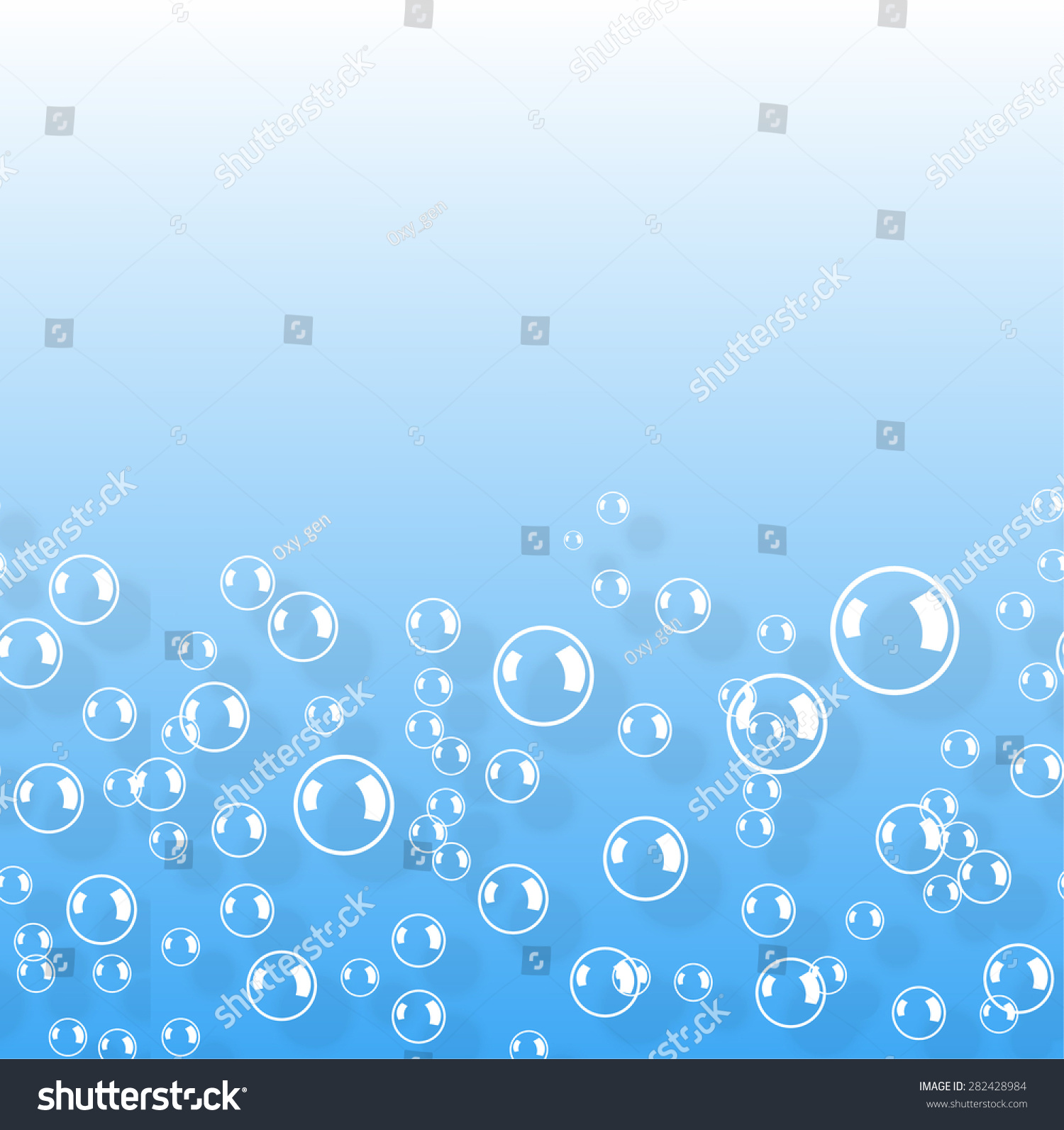 Water Bubbles Seamless Border Vector Illustration Stock Vector (Royalty ...