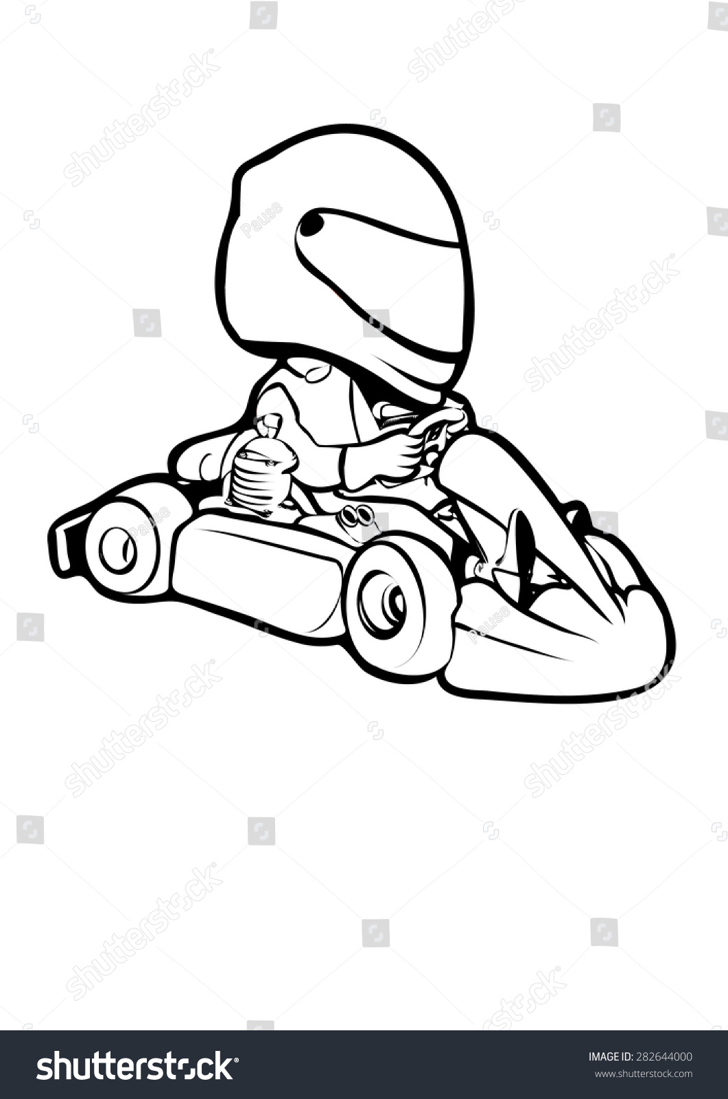 Go Cart Carting Racing Race Karts Stock Vector (Royalty Free) 282644000 ...