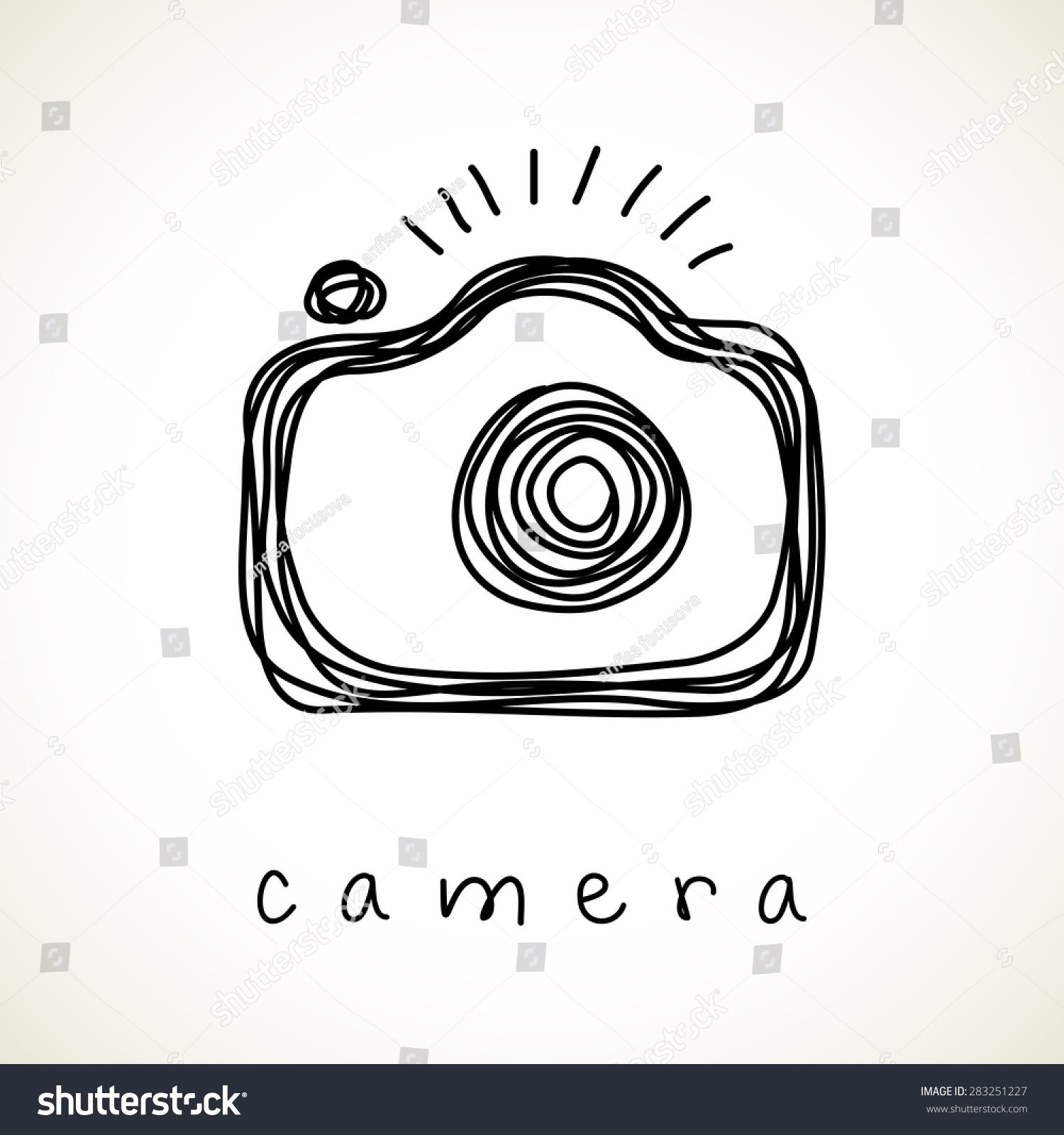 Фотоаппарат с большим объективом рисунок