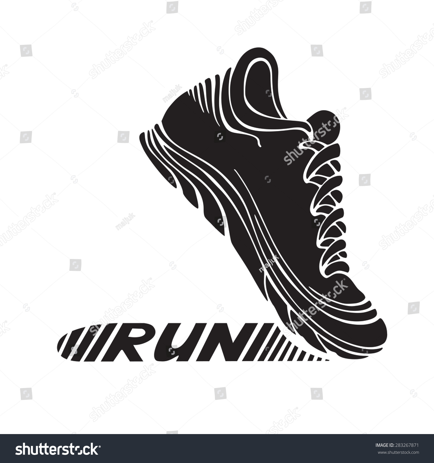 Логотип кроссовки для бега