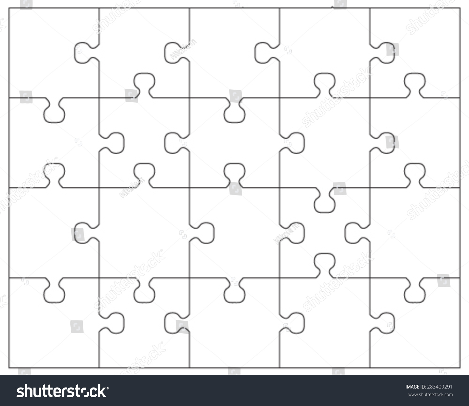 White Puzzle Vector Illustration Stock Vector (Royalty Free) 283409291 ...