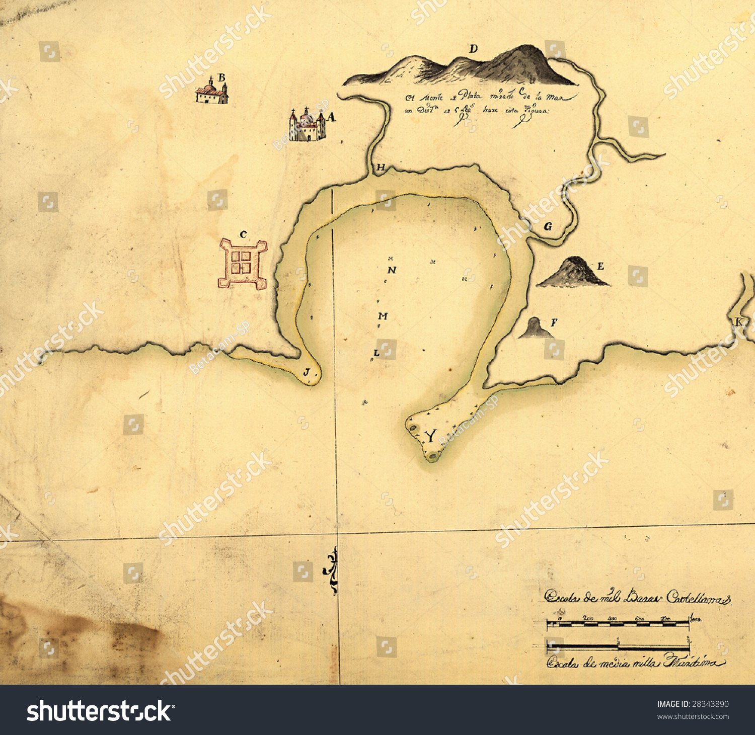 Old Map Compass Rose Stock Photo 28343890 | Shutterstock