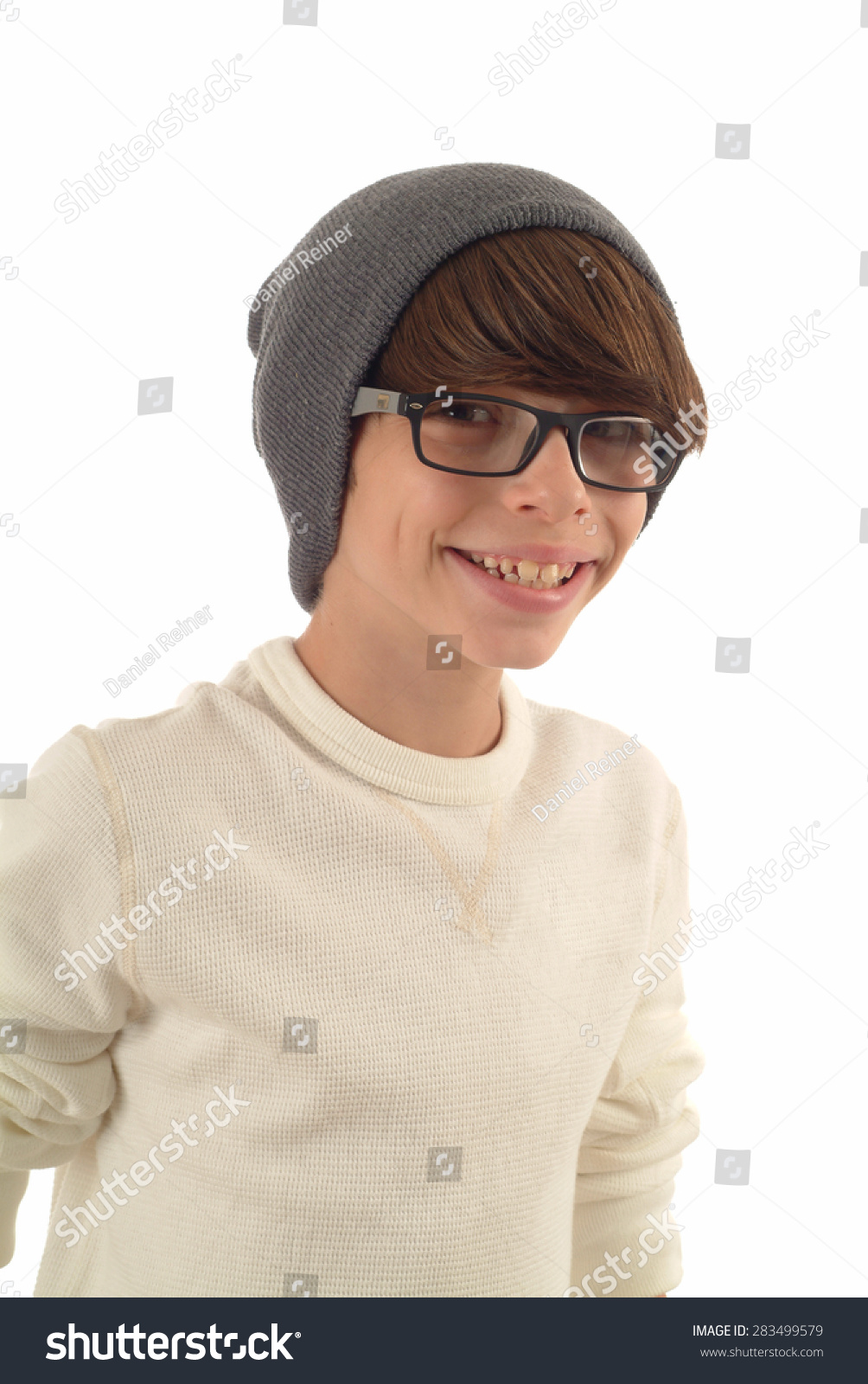 beanie and glasses