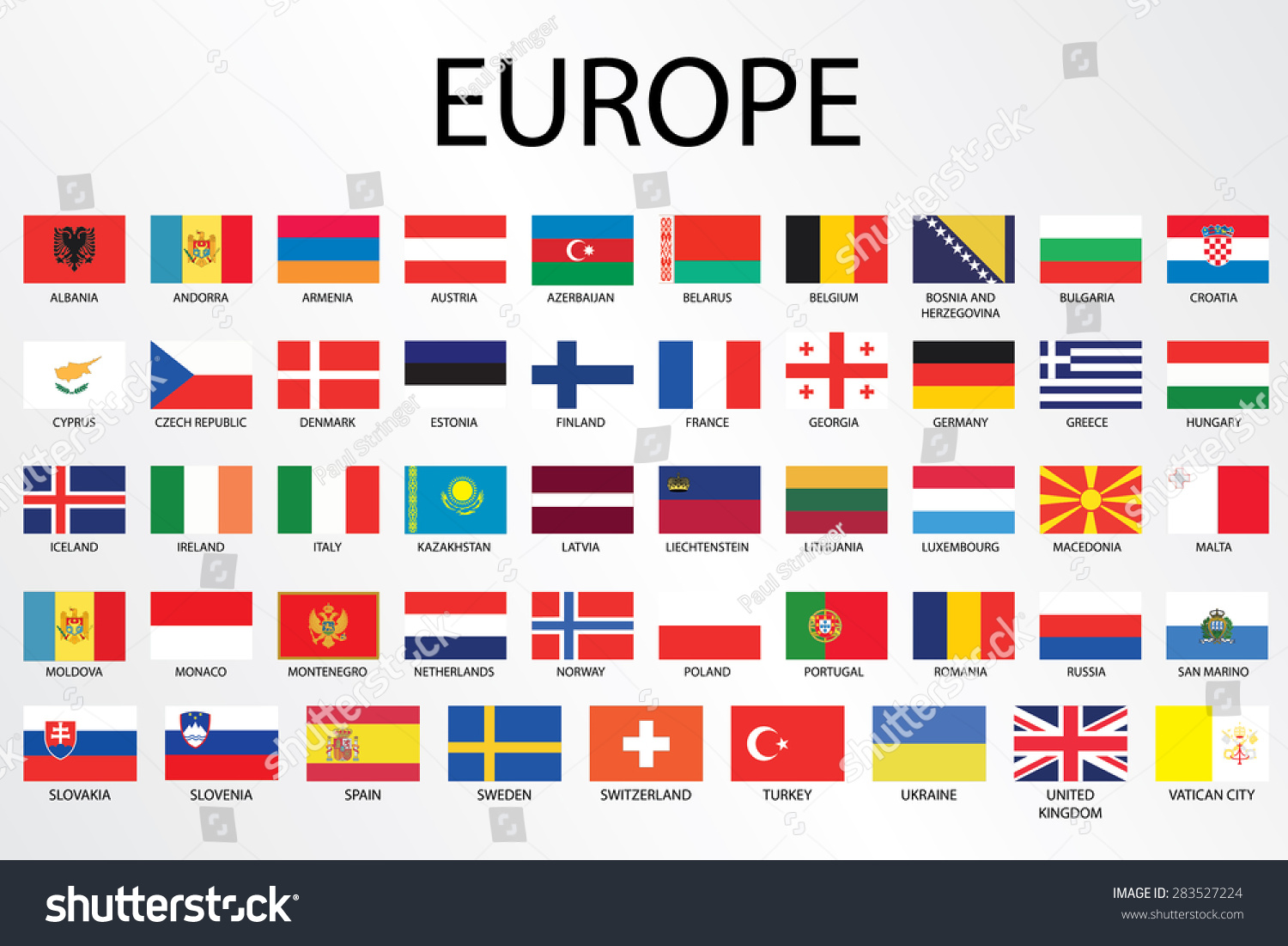 Flags World Set Illustration Stock Illustration 283527224 | Shutterstock