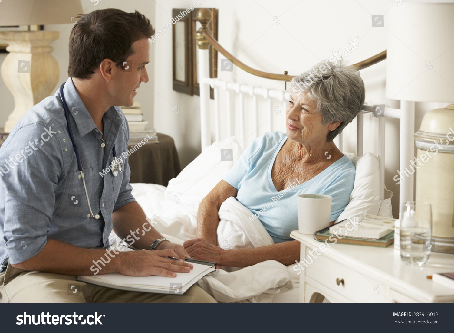 Doctor Examining Senior Male Patient