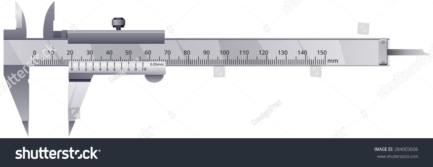 Precision Measurement Tool Vernier Callipers Illustration Stock Vector ...