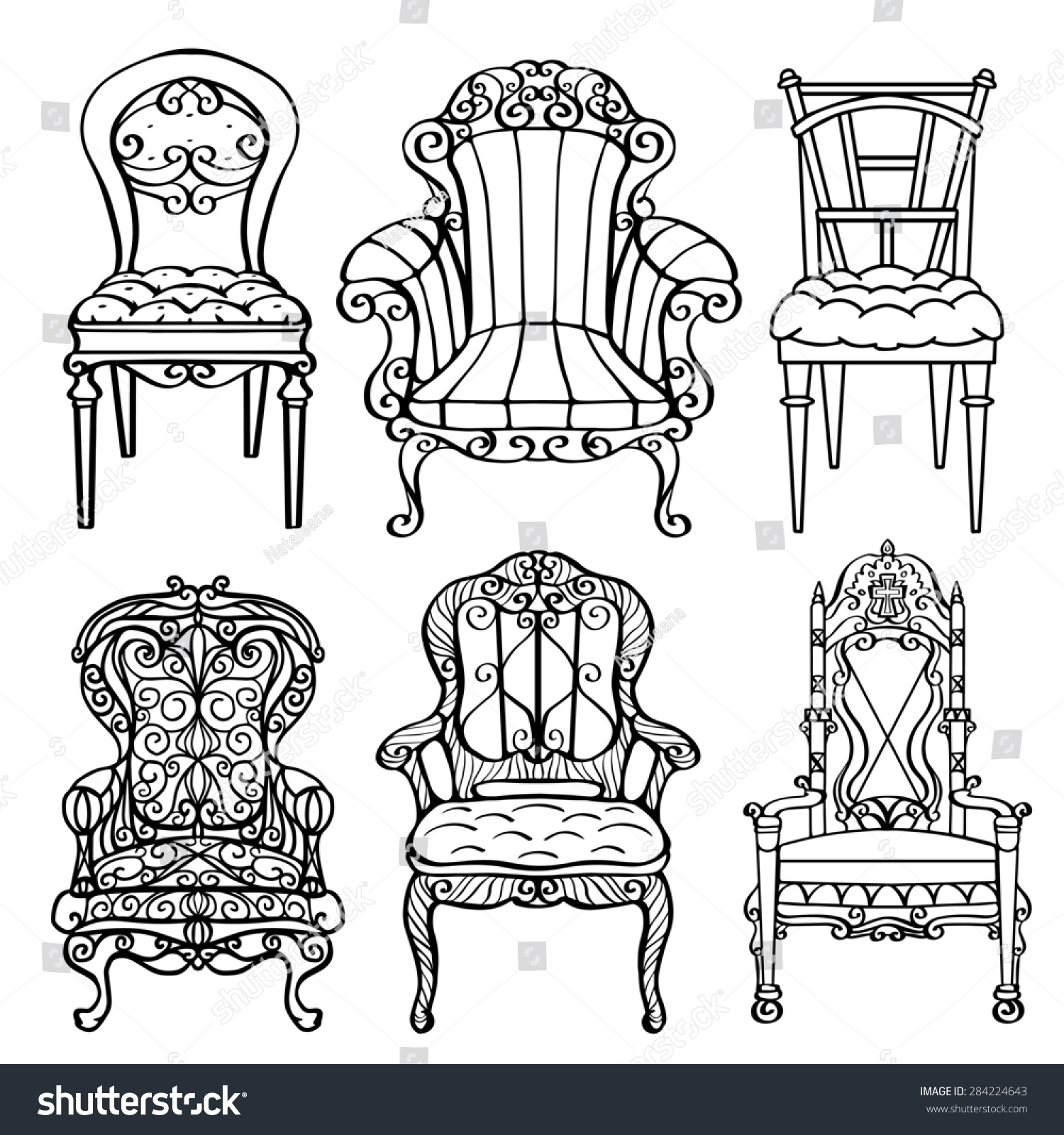 Винтажное кресло рисунок