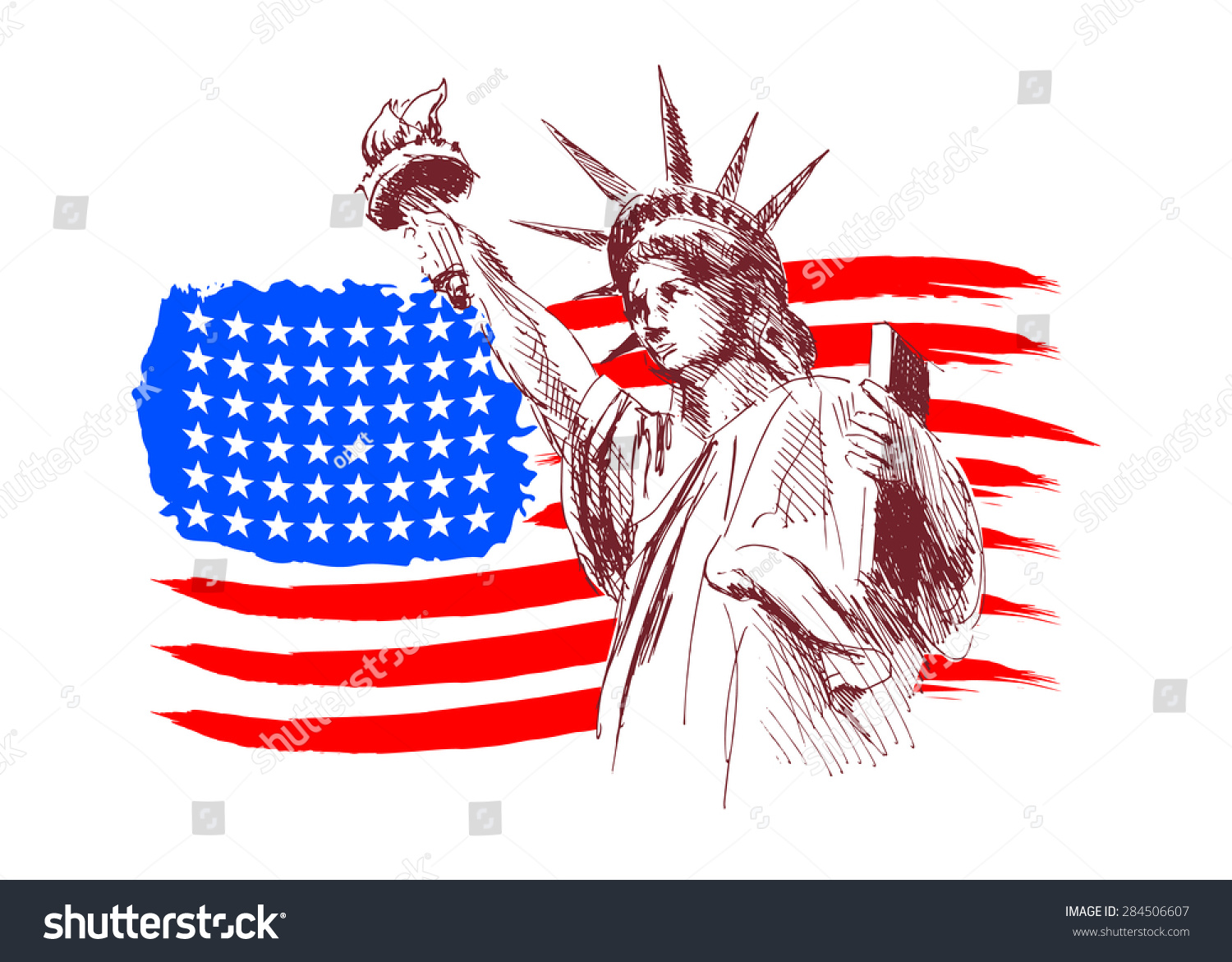 Vector Background American Theme Stock Vector (Royalty Free) 284506607