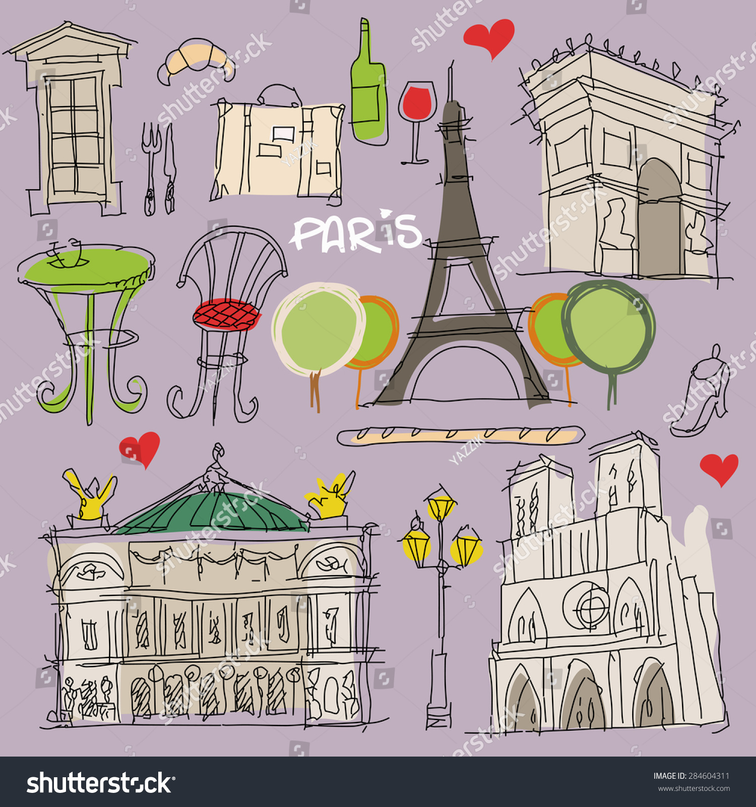 Paris Infographic Stock Vector Royalty Free 284604311 Shutterstock