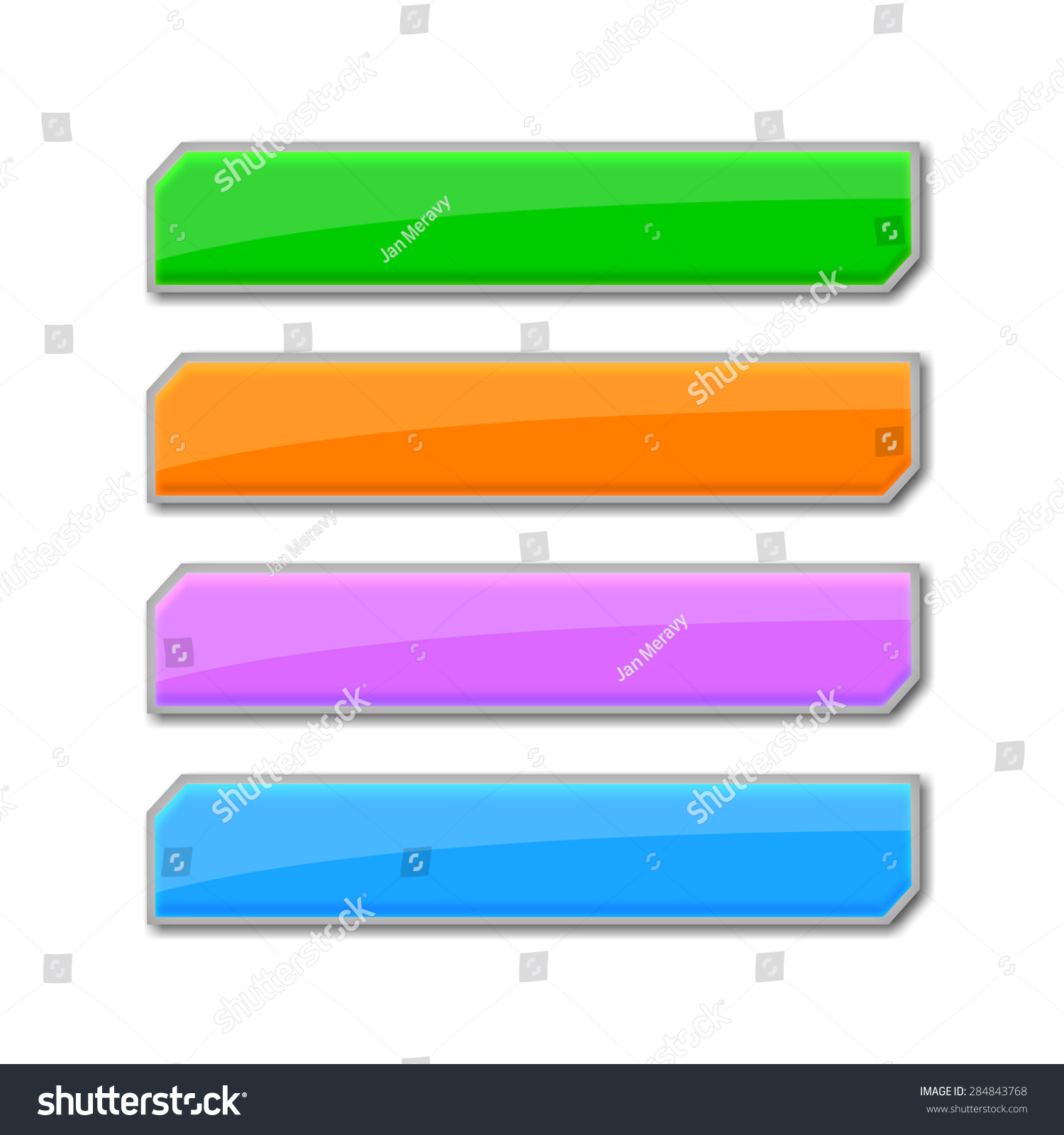 Simple Cartoon Stylized Buttons Stock Illustration 284843768 | Shutterstock