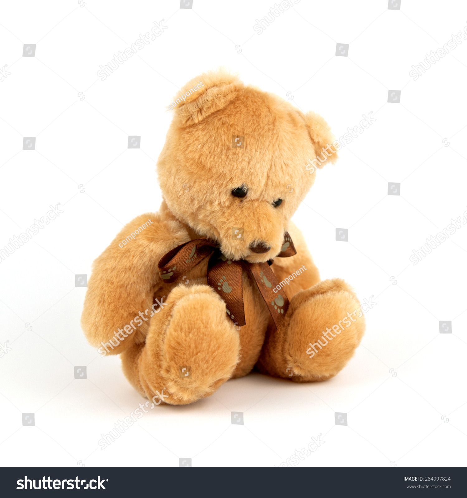 Sad Lonely Teddy Bear Isolated On Stock Photo 284997824 | Shutterstock