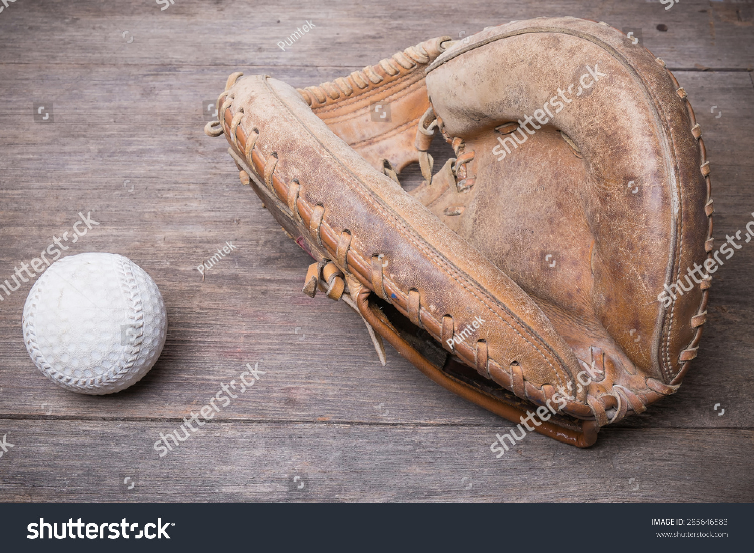 worn out catchers mitt