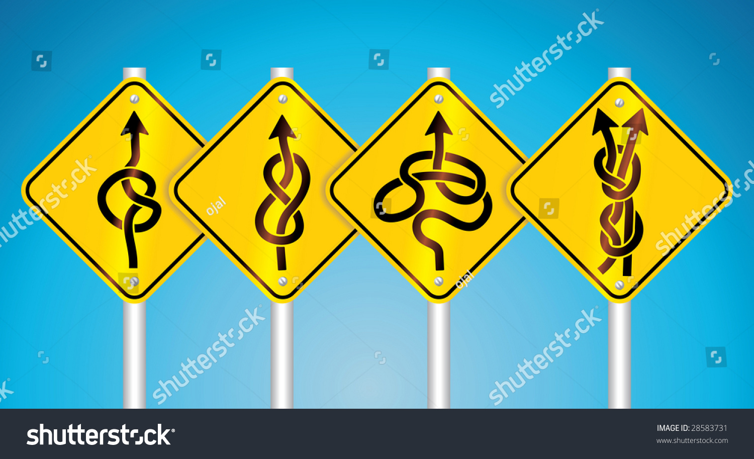 Warning Traffic Signs Stock Illustration 28583731 Shutterstock 