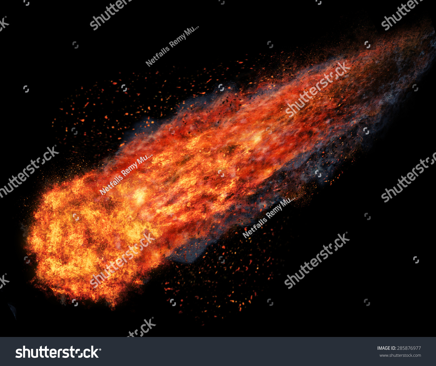 Ball Fire Isolated On Black Background Stock Photo 285876977 | Shutterstock