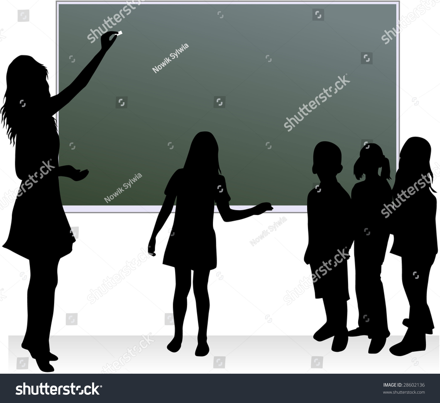 School Table Teacher Childrens Stock Vector (royalty Free) 28602136 