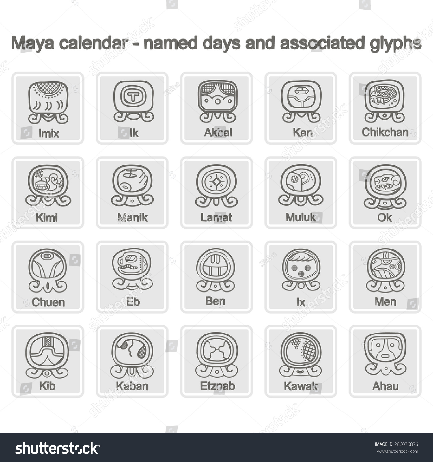 635 Mayan Calendar Glyph Images, Stock Photos & Vectors Shutterstock