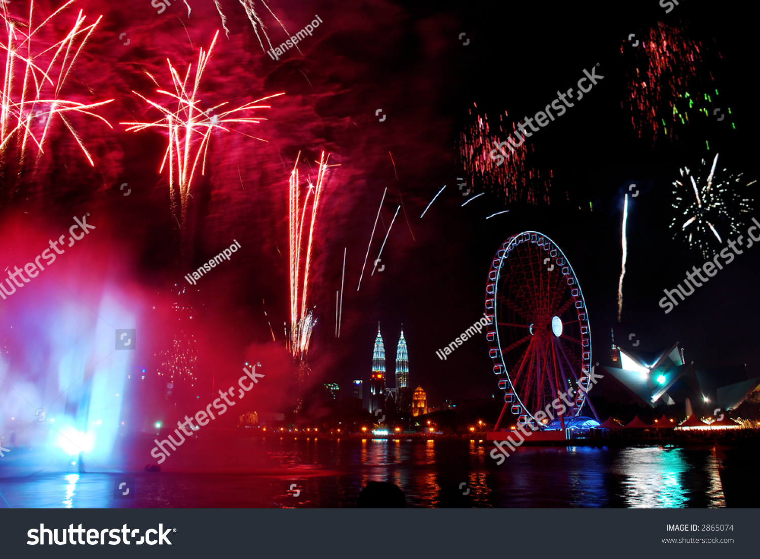 Firework Opening Eyes On Malaysia Stock Photo 2865074 | Shutterstock