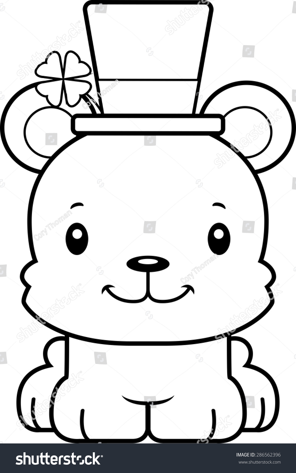 Cartoon Irish Bear Smiling Stock Vector (Royalty Free) 286562396 ...