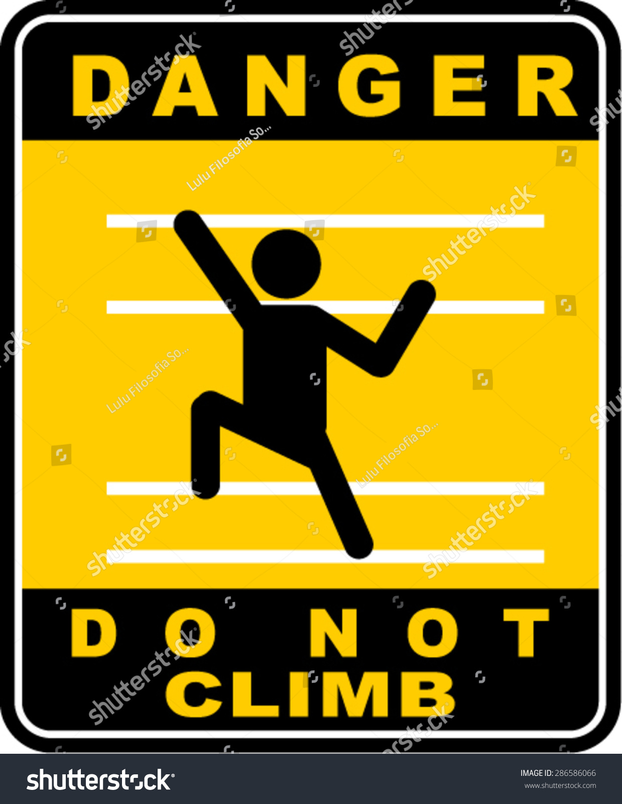 Do Not Climb Stock Vector Royalty Free 286586066 Shutterstock