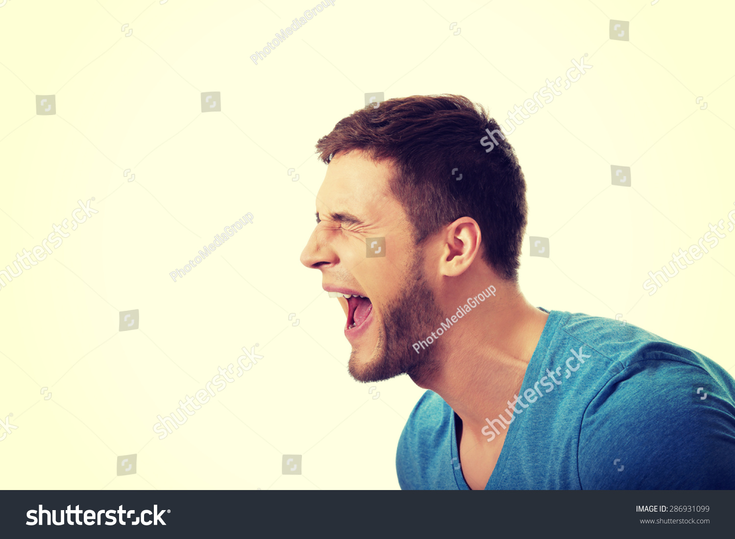 Young Handsome Man Screaming Loud Stock Photo 286931099 Shutterstock   Stock Photo Young Handsome Man Screaming Loud 286931099 