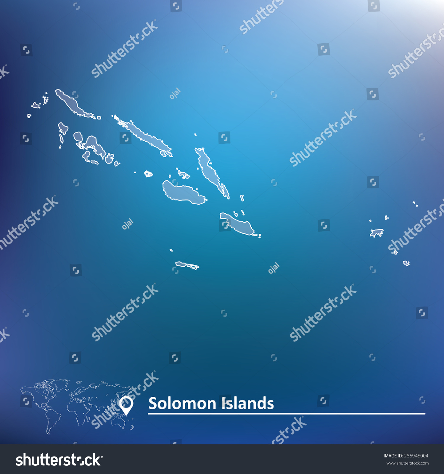 Map Solomon Islands Vector Illustration Stock Vector (Royalty Free ...