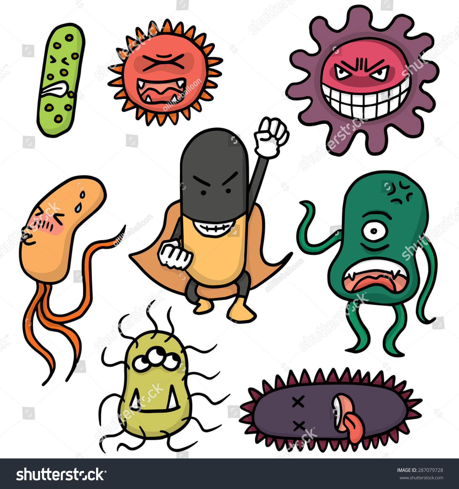 Картина вирусы и микробы