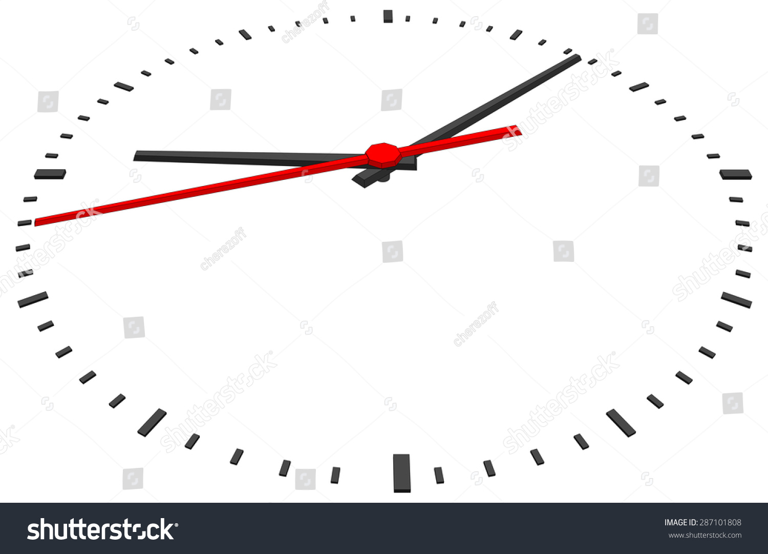 Clock Face Without Numbers On Isolated Stock Vector (Royalty Free ...