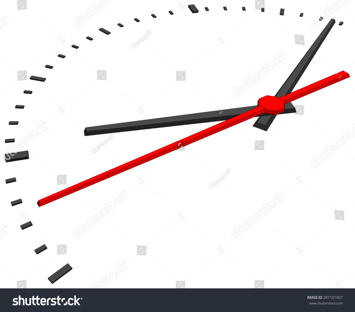 Clock Face Without Numbers On Isolated Stock Vector (Royalty Free ...