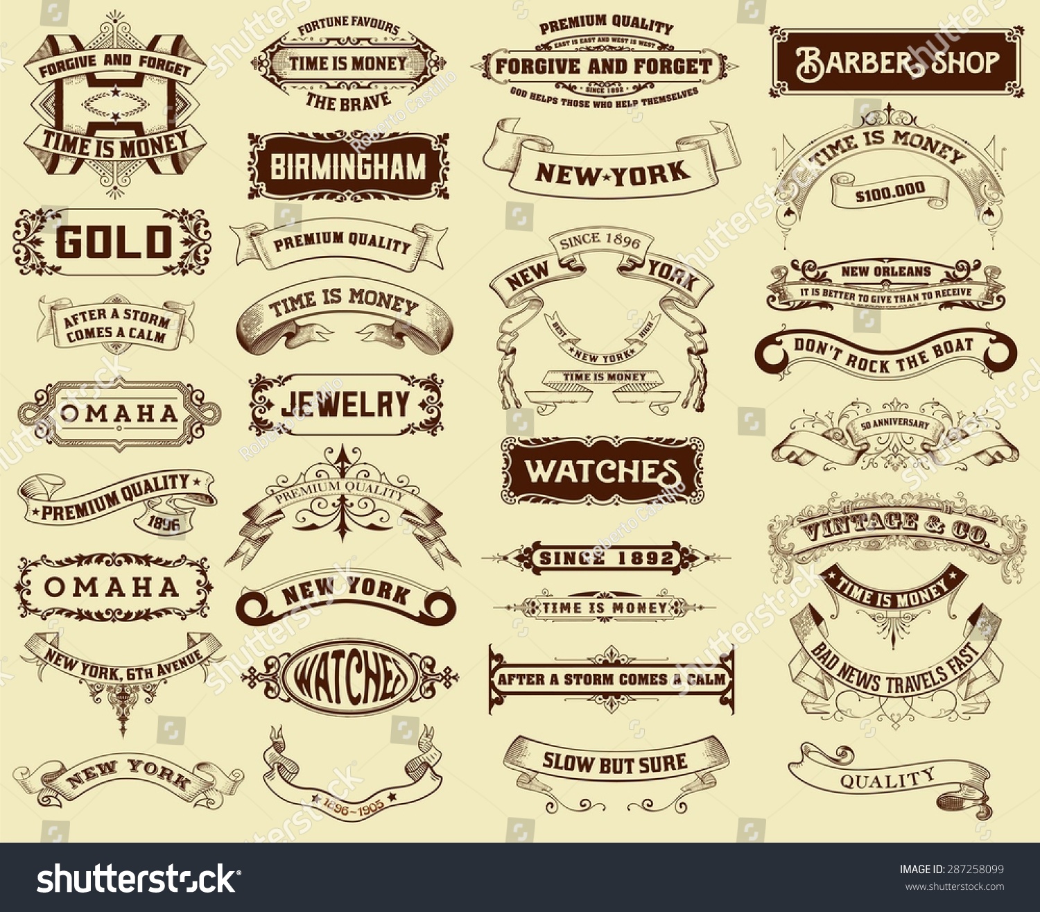 Mega Pack Labels Banners Stock Vector (Royalty Free) 287258099 ...
