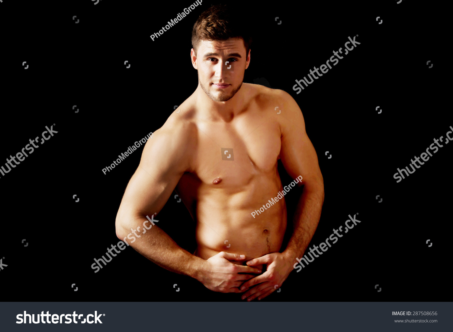 Sexy Shirtless Muscular Macho Man Stock Photo Shutterstock