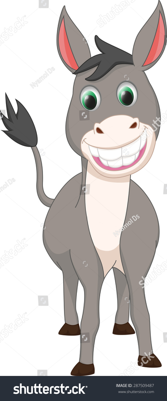 Cute Donkey Cartoon Stock Illustration 287509487 | Shutterstock