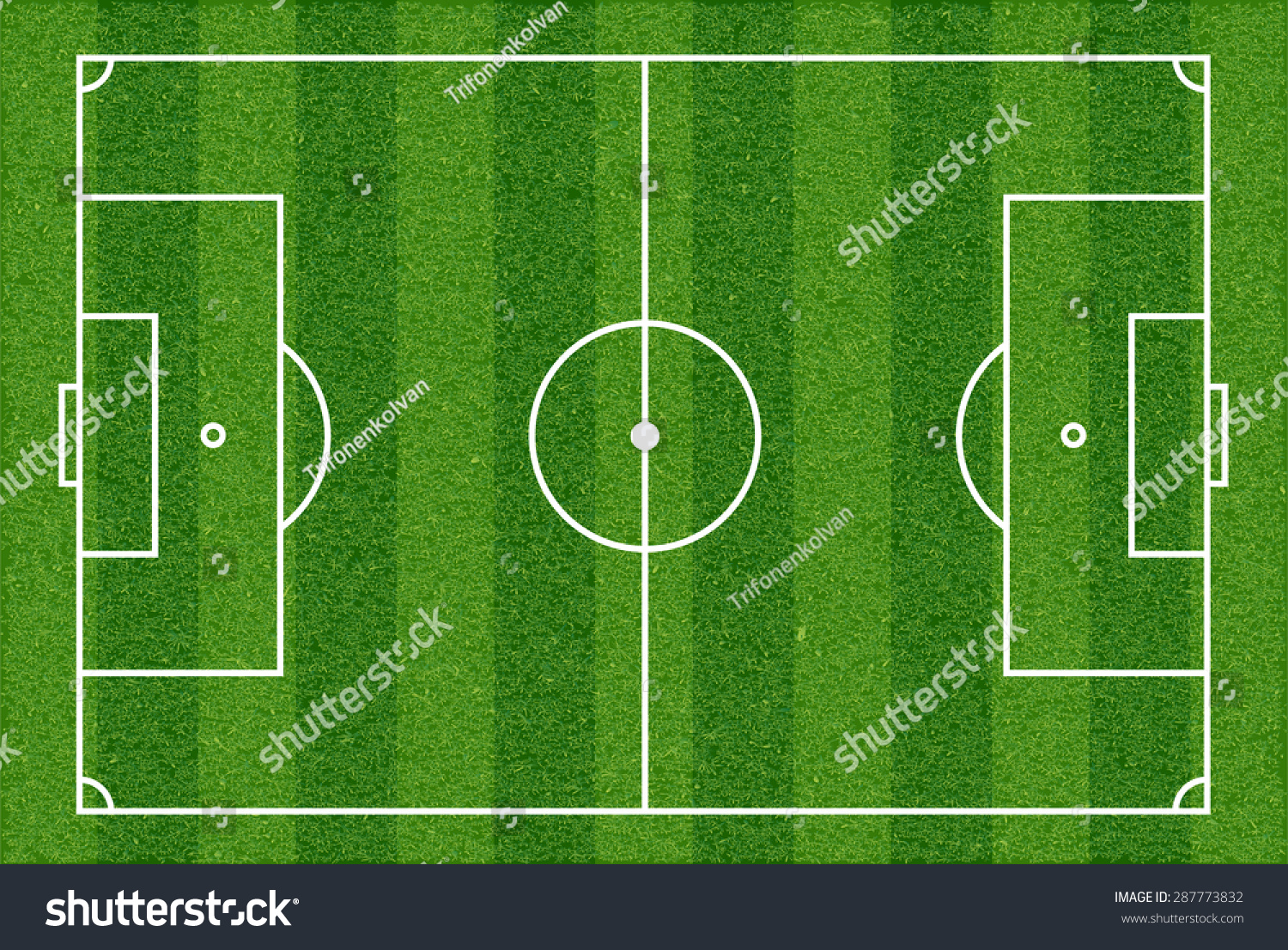 Football Field Top View Stock Image Stock Illustration 287773832 ...