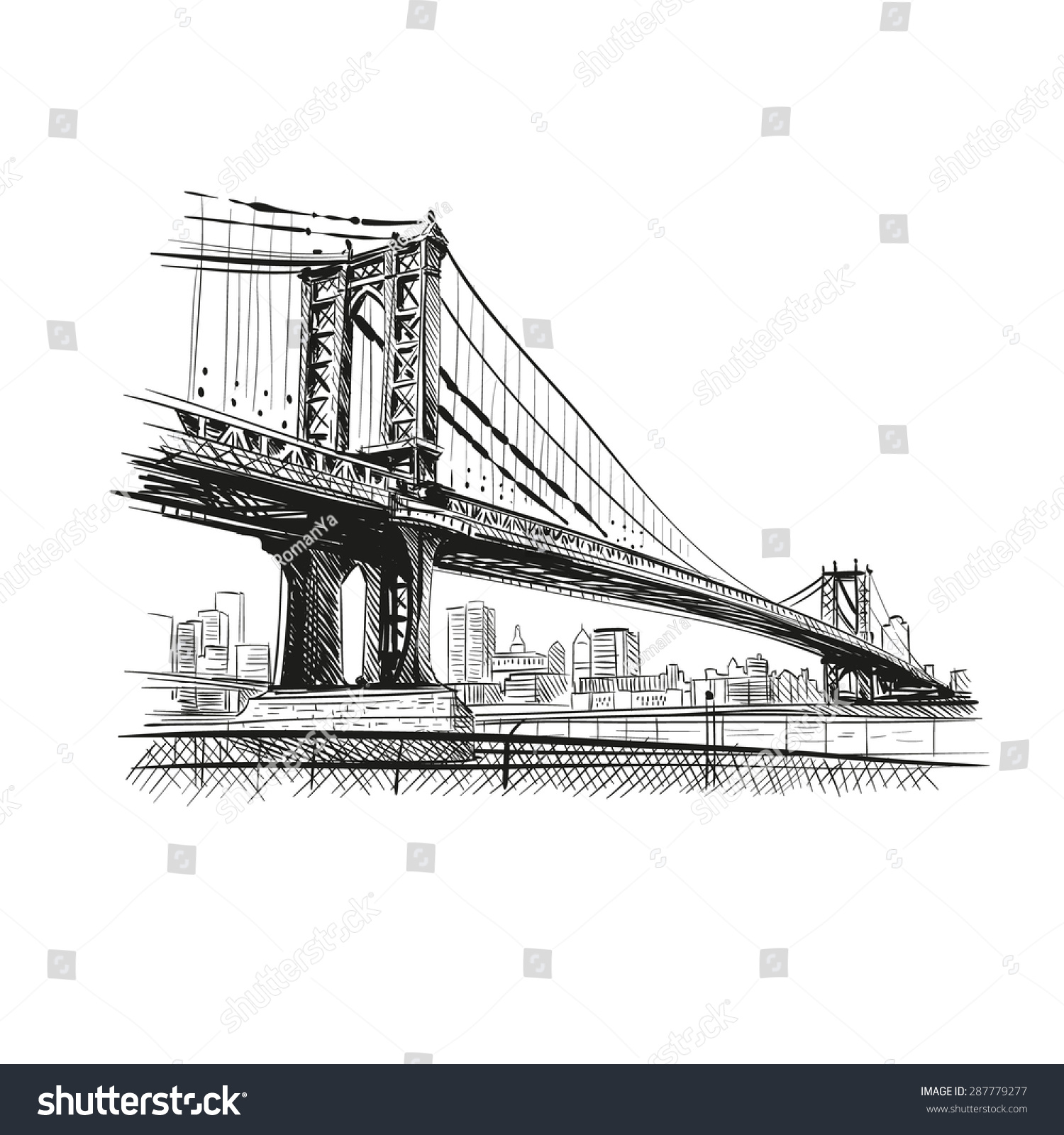 Манхэттенский мост вектор
