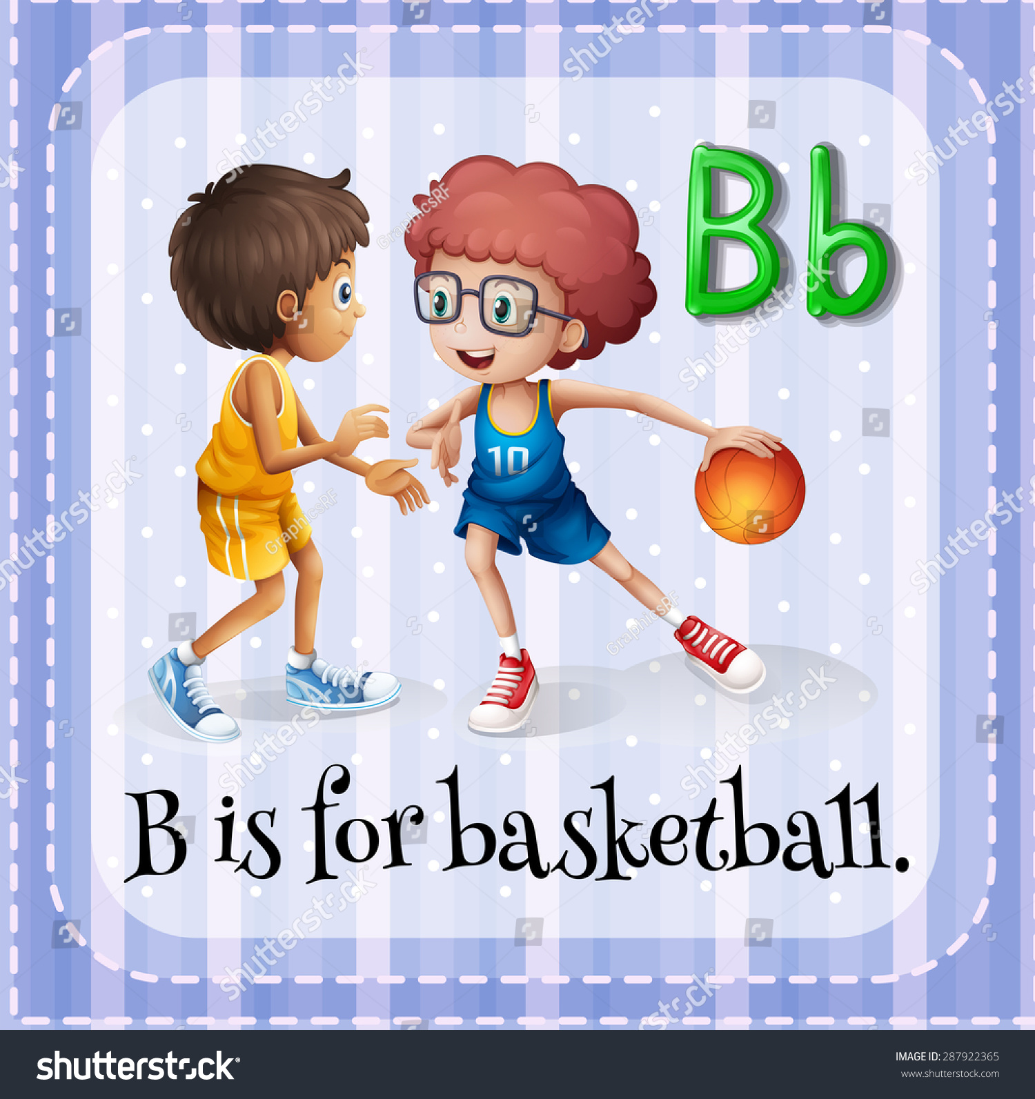 Flashcard Letter B Basketball Stock Vector (Royalty Free) 287922365 | Shutterstock