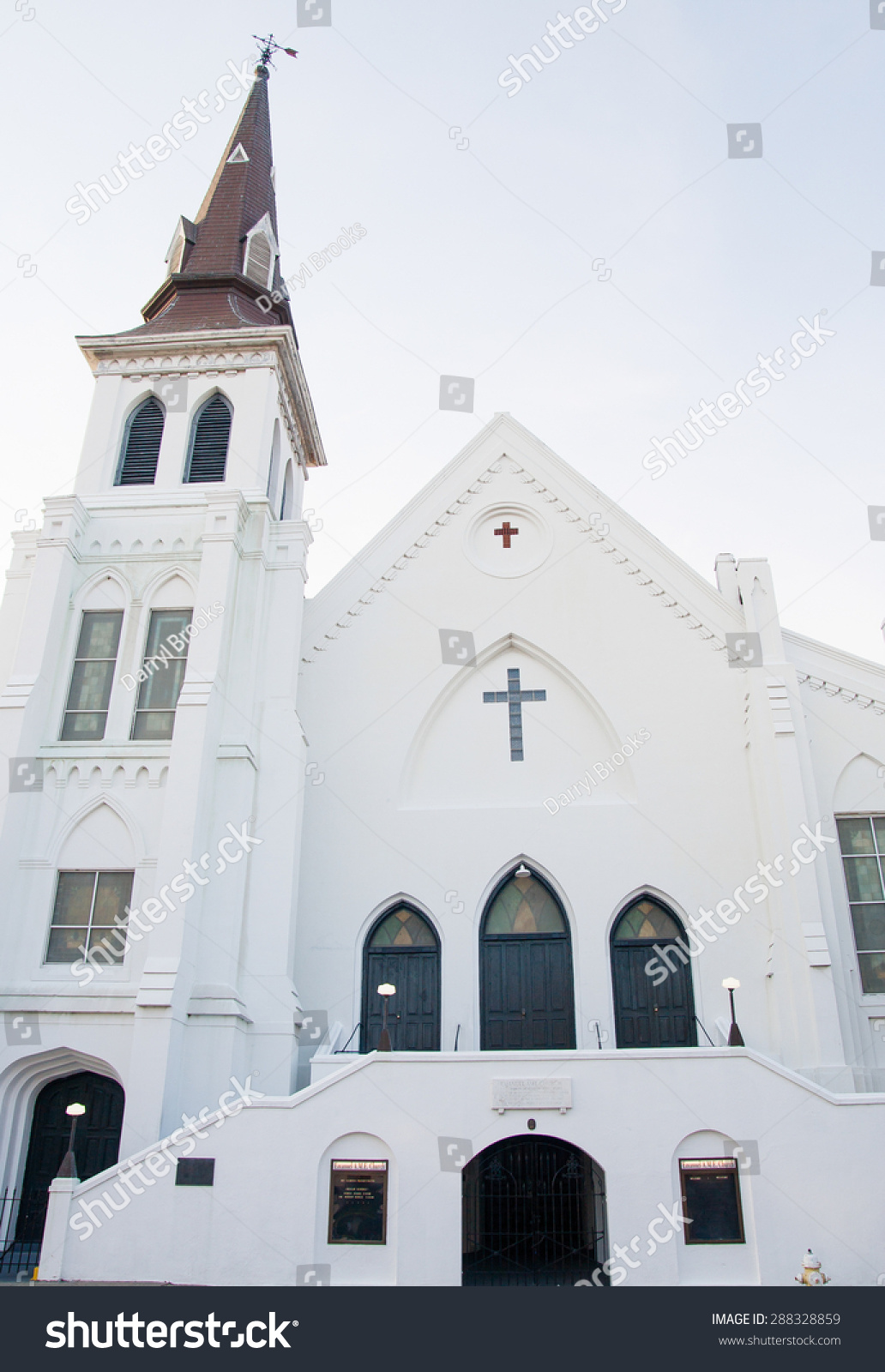 1 392 Charleston Churches Images Stock Photos Vectors Shutterstock   Stock Photo Charleston South Carolina June The Emanuel African Methodist Episcopal Church Where 288328859 