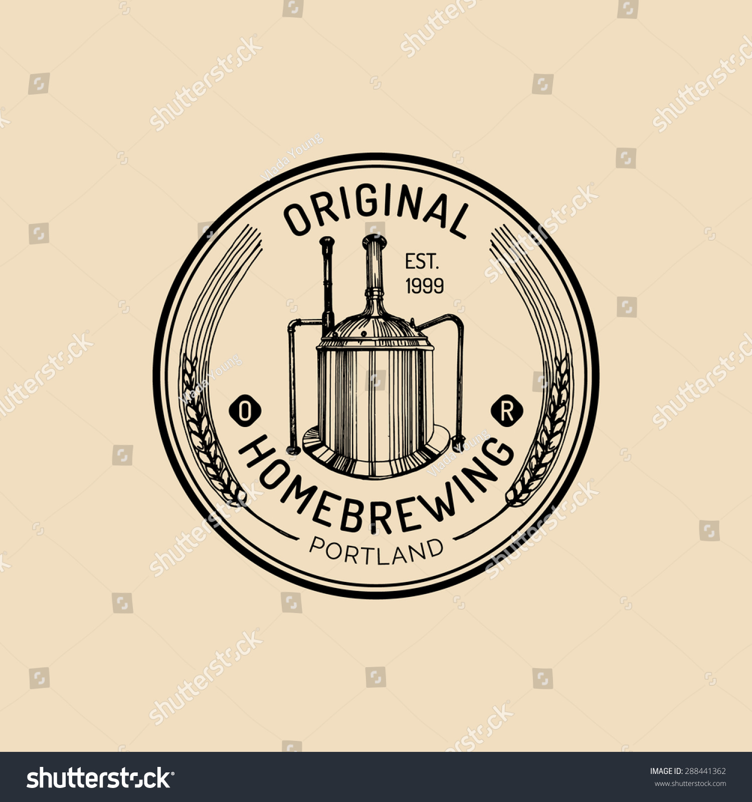 Brew Kettle Logo Kraft Beer Mug Stock Vector (Royalty Free) 288441362 ...