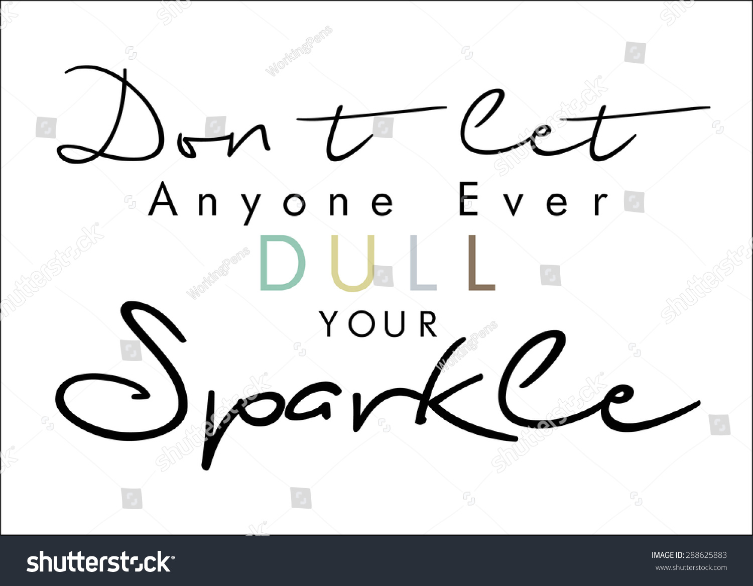 Slogan Print Font Hand Writing Vector Stock Vector (Royalty Free