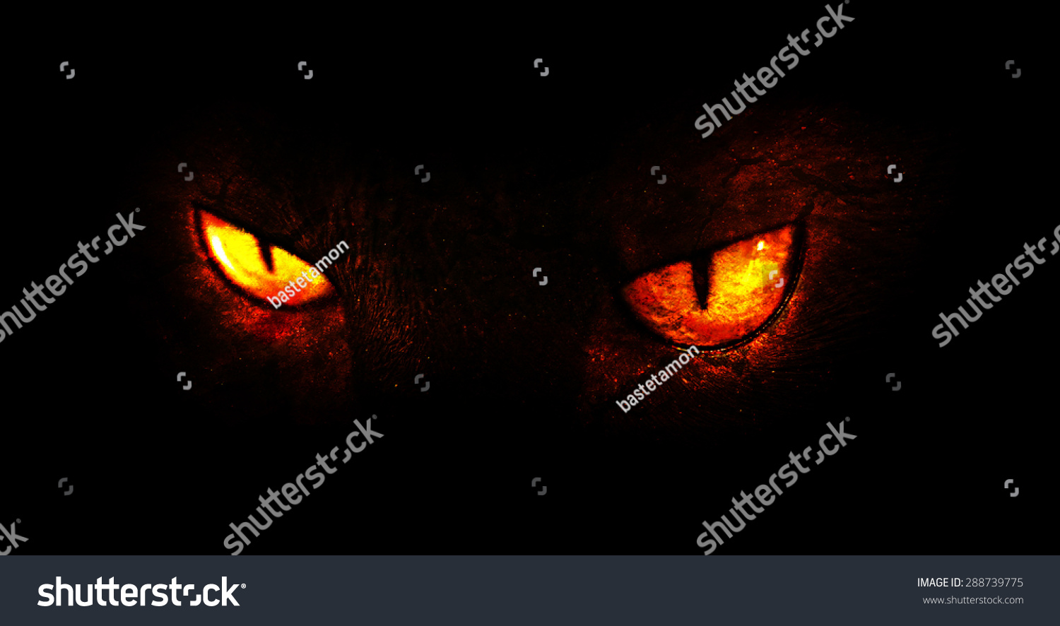 Illustration Burning Demonic Eyes Stock Illustration 288739775 ...