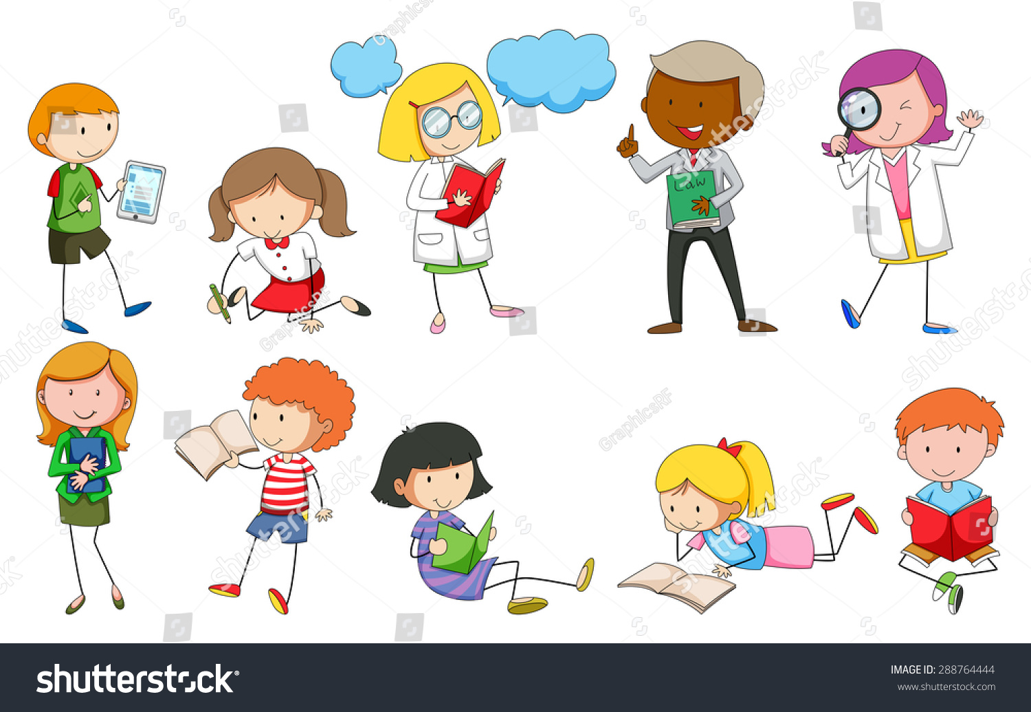 Man Woman Doing Different Activities Stock Vector (Royalty Free ...