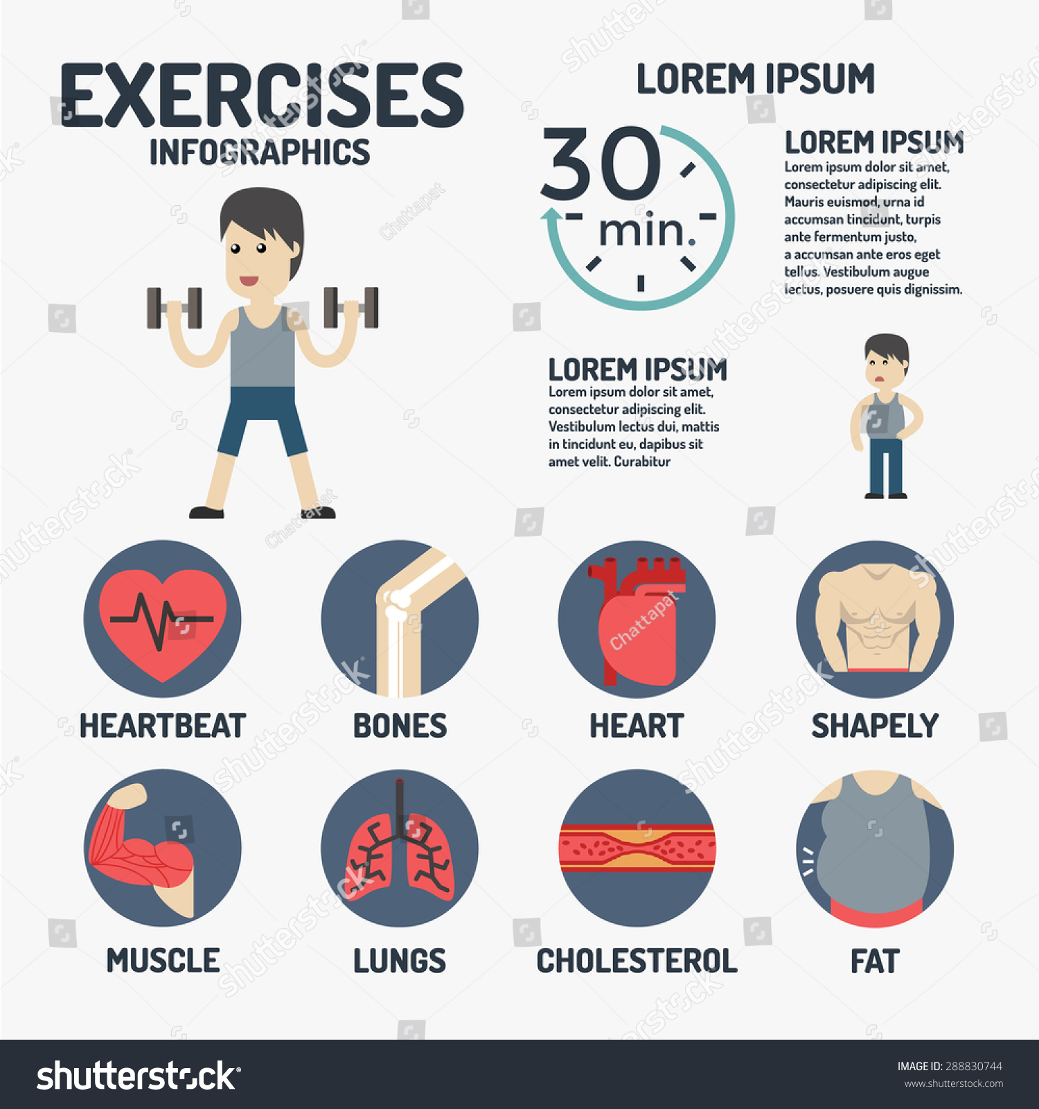 Exercises Infographics Stock Vector (royalty Free) 288830744 