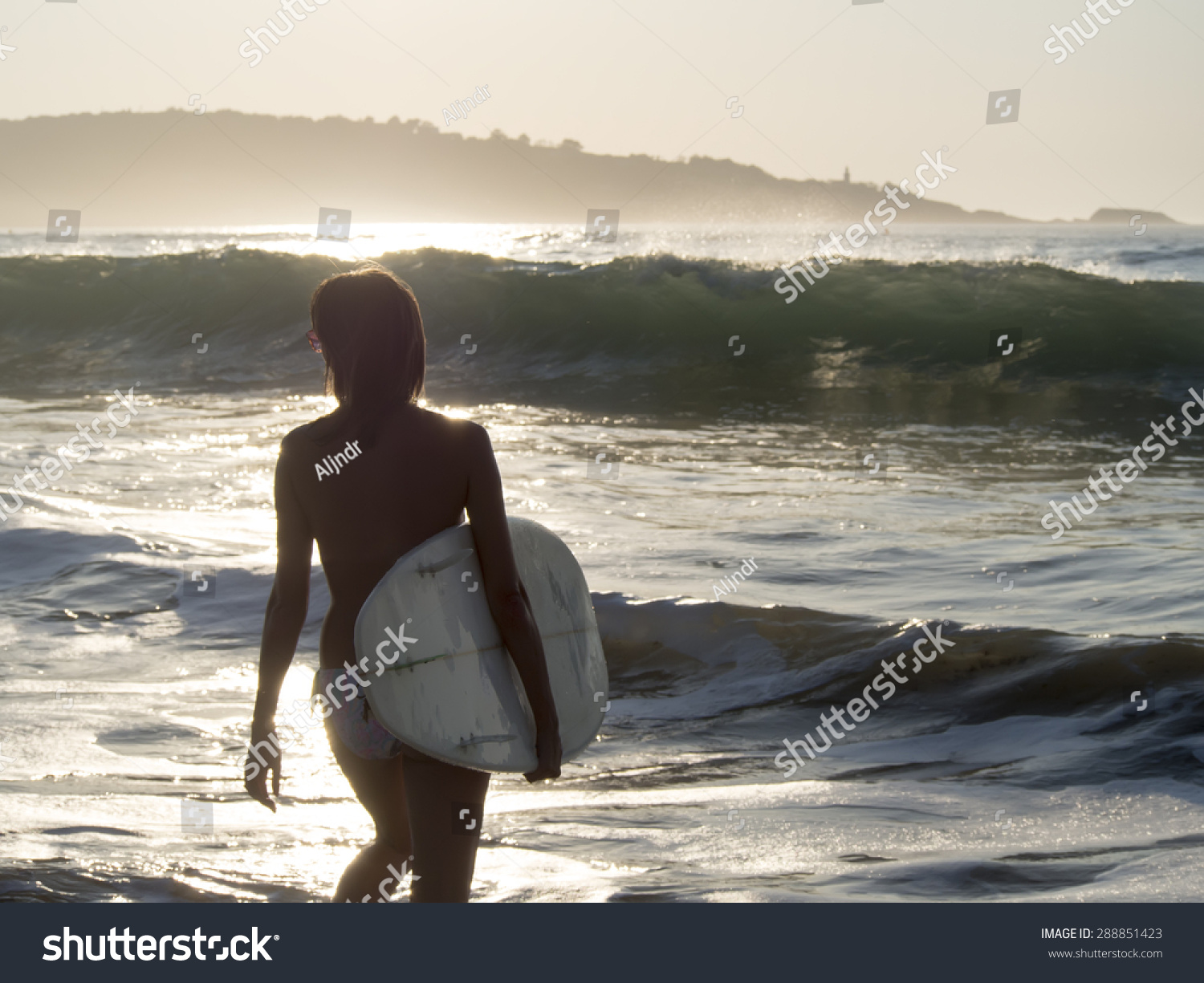 Topless Surfer Girl