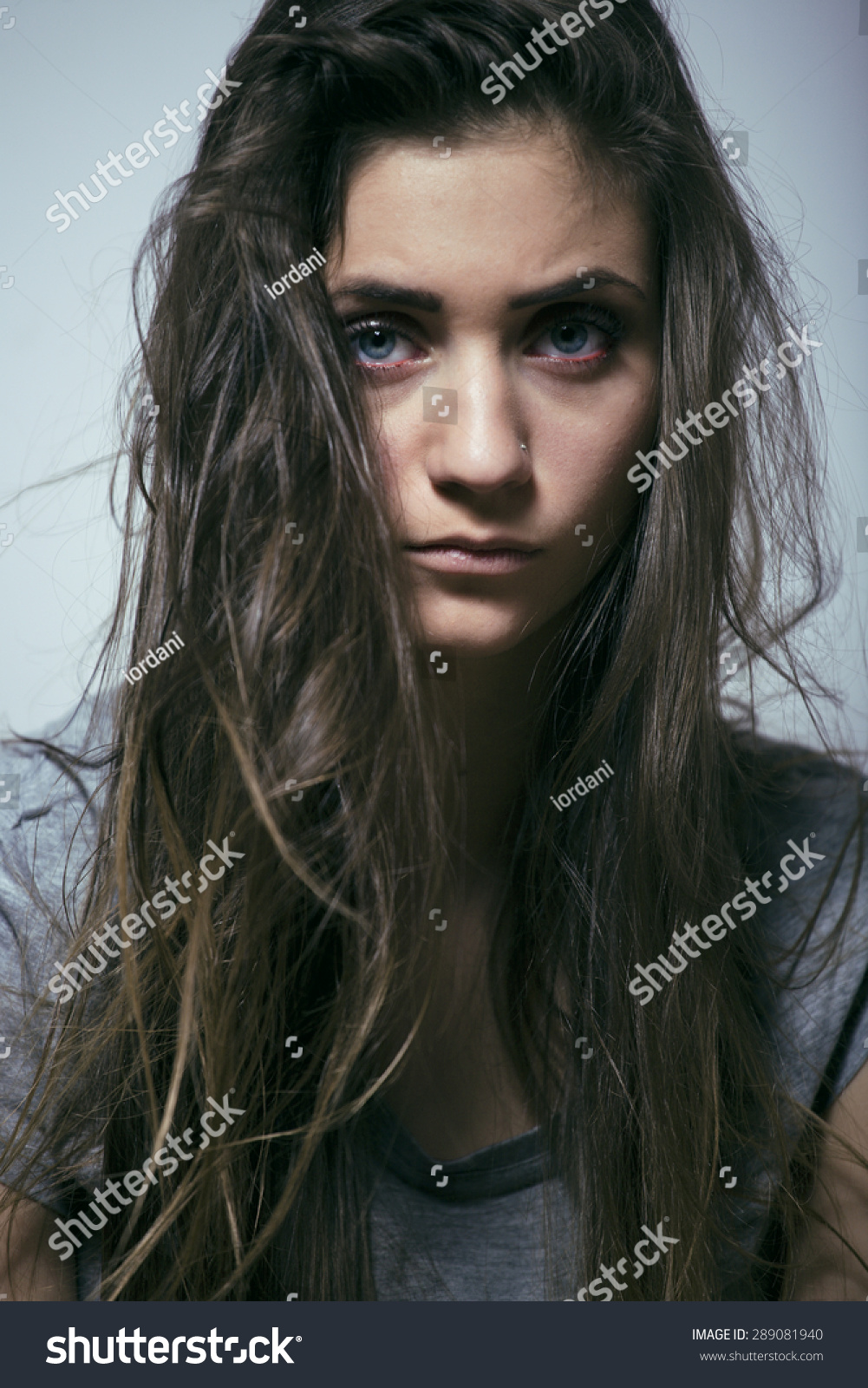 Problem Depressioned Teenage Messed Hair Sad Stock Photo 289081940 ...