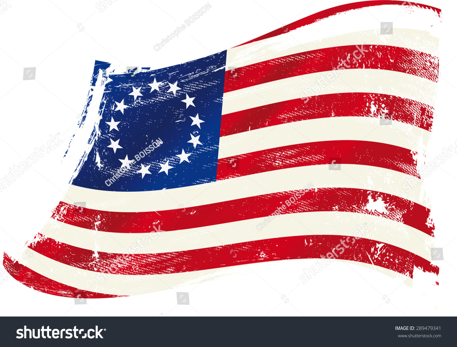 La Bandera De Betsy Ross Grunge Vector De Stock Libre De Regal As Shutterstock