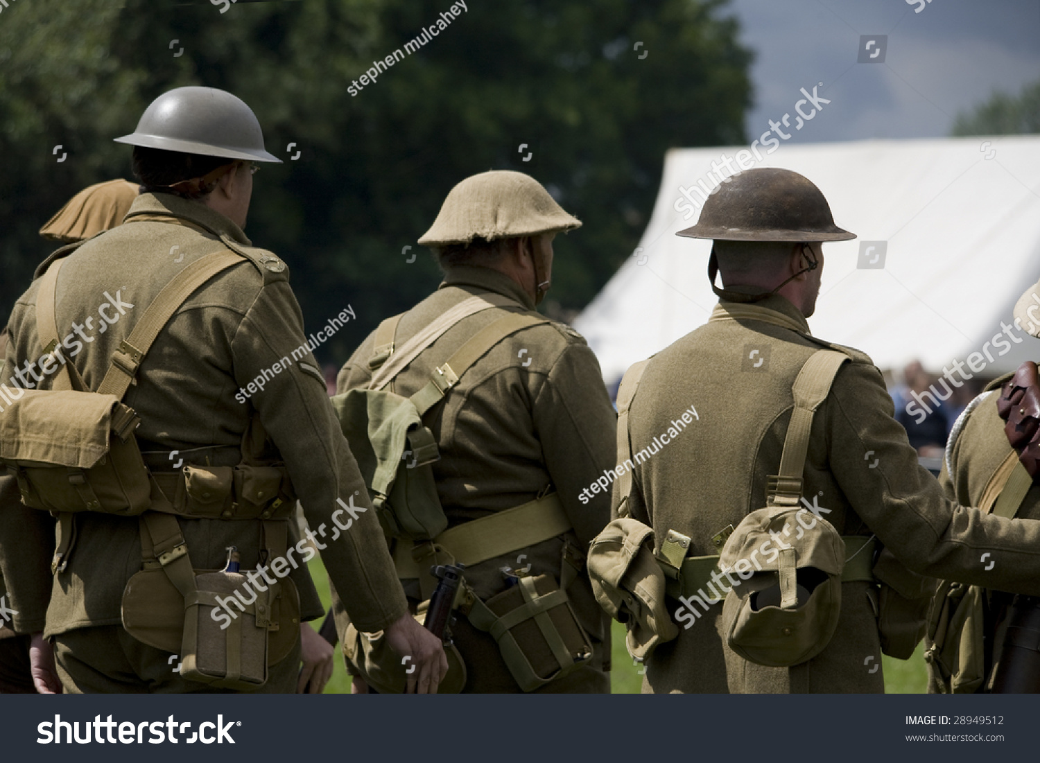 Rear View Some Ww1 British Soldiers Stock Photo 28949512 | Shutterstock